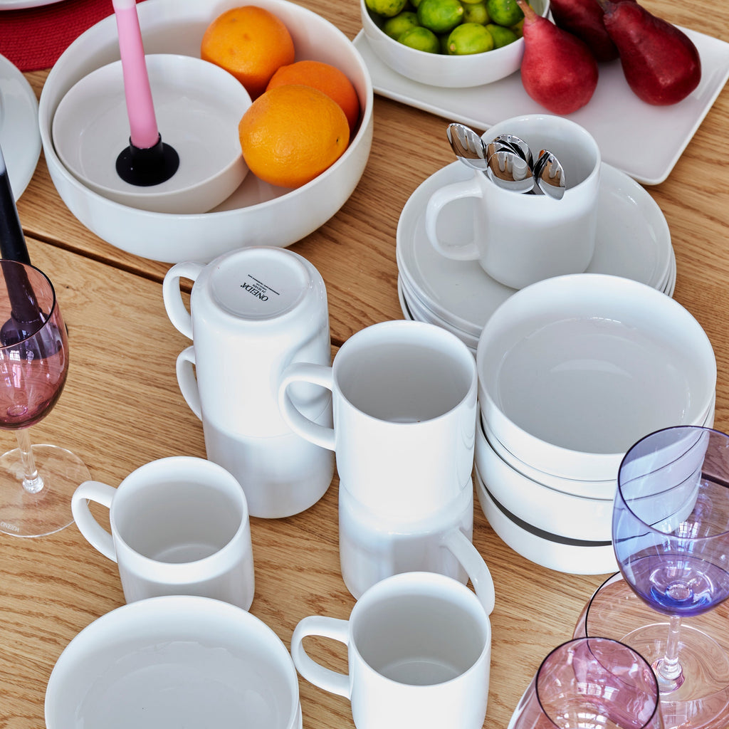 Thekbunny 24 Seven White Mugs - Set of 4