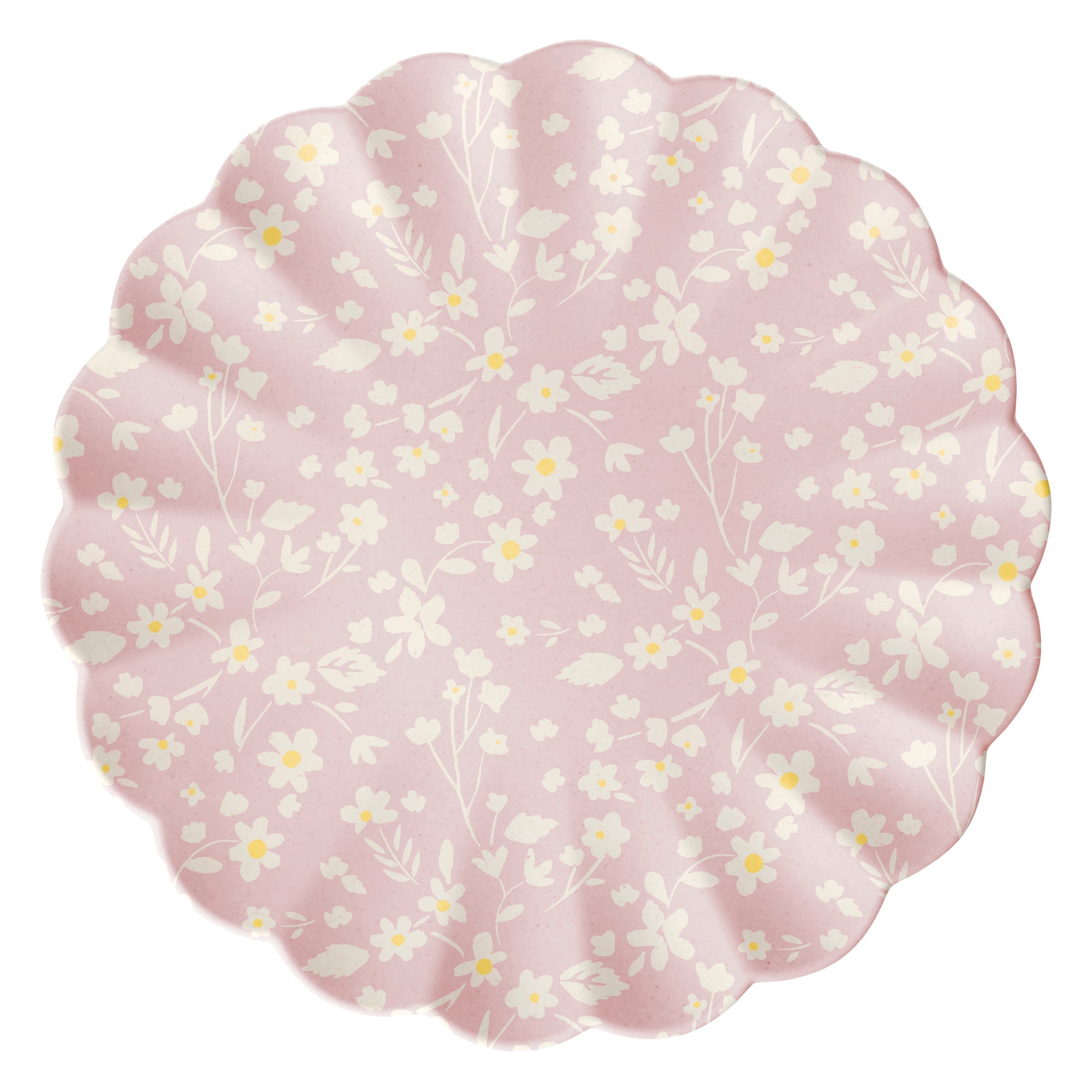 Floral Reusable Bamboo Large Plates, Set of 6