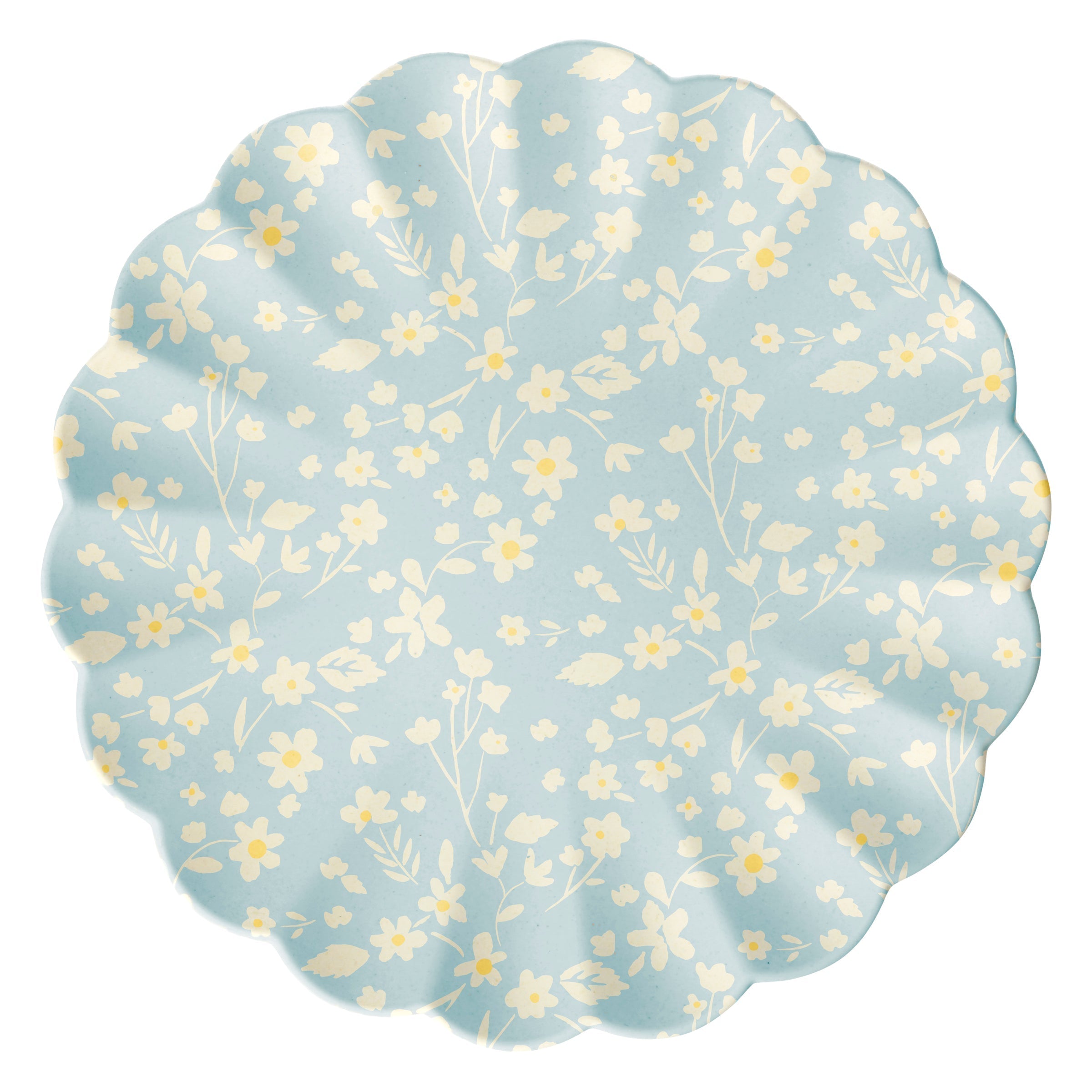 Floral Reusable Bamboo Large Plates, Set of 6