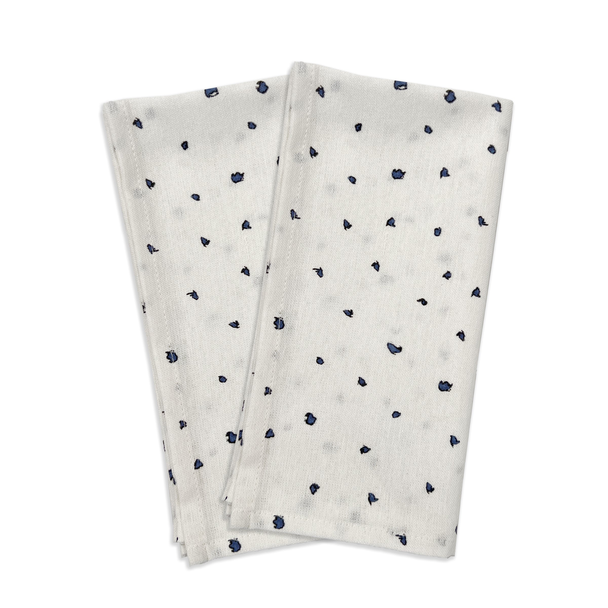 Thekbunny Blue Bay Dot Dinner Napkin - Set Of 2