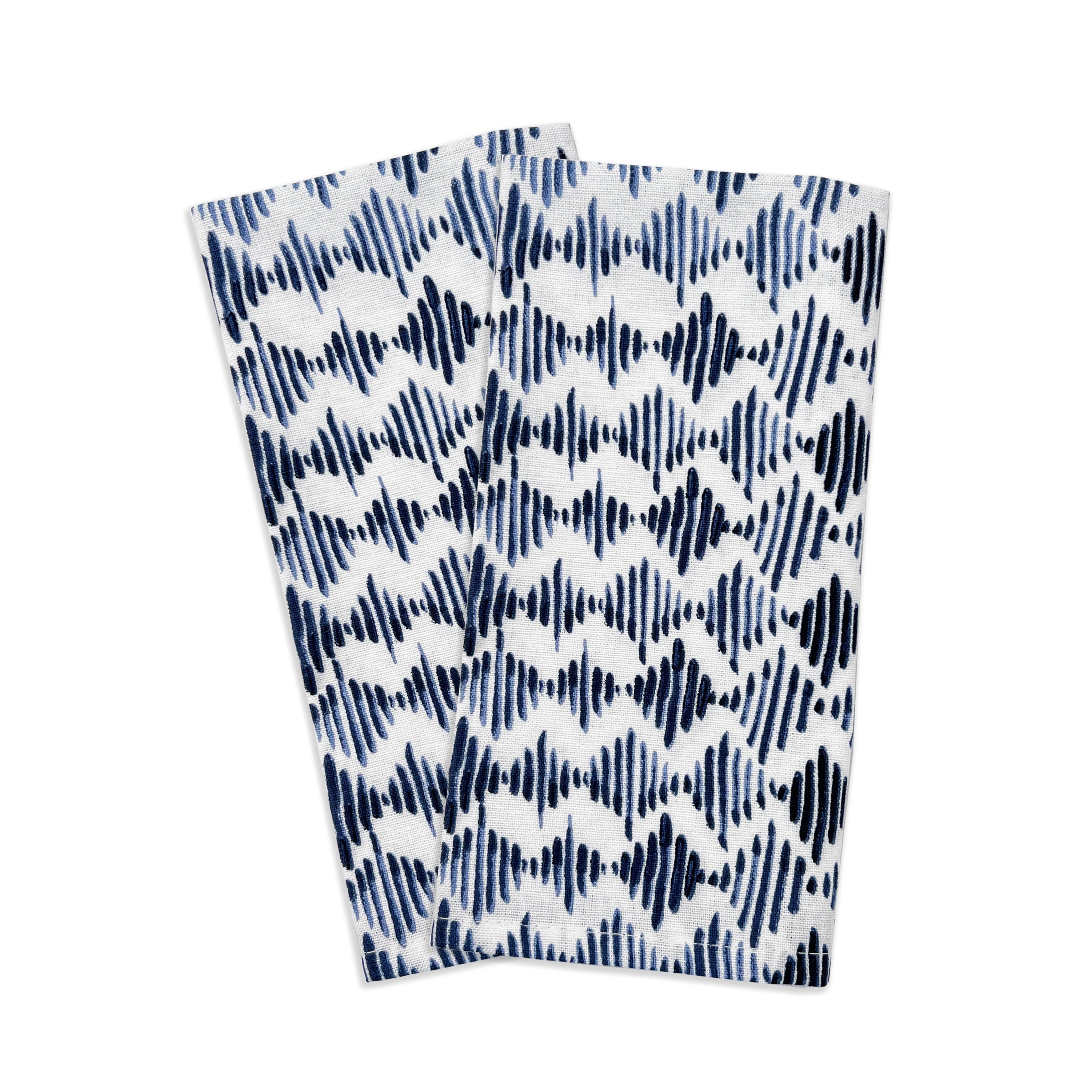 Thekbunny Blue Bay Diamond Dinner Napkin - Set Of 2