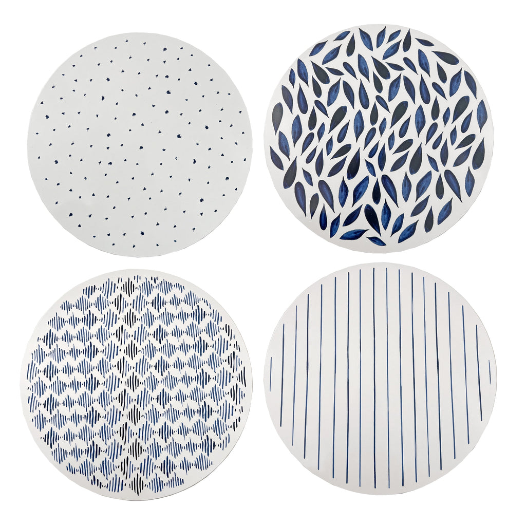 Thekbunny Blue Bay Corkback Placemats - Set Of 4