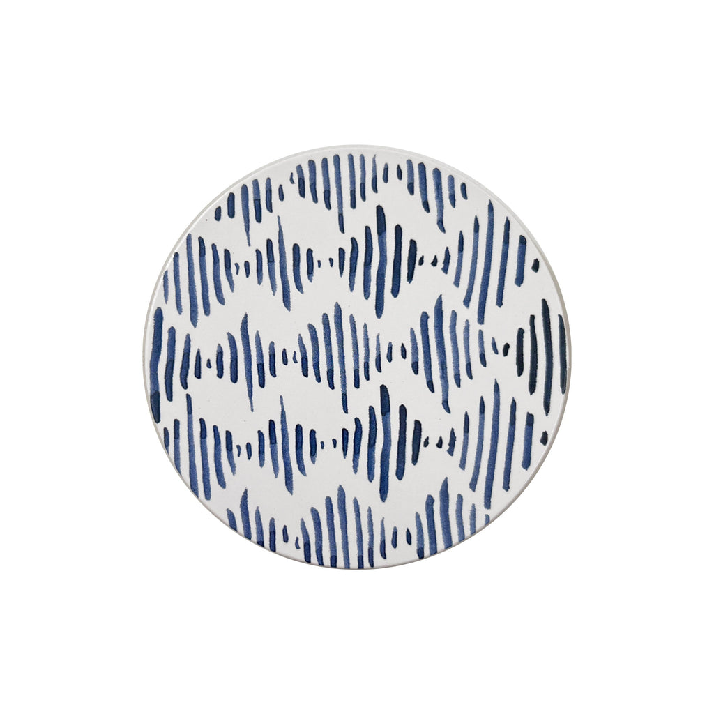 Thekbunny Blue Bay Corkback Coasters - Set Of 4