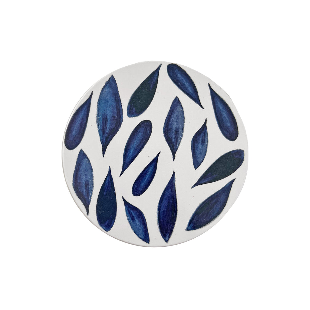 Thekbunny Blue Bay Corkback Coasters - Set Of 4