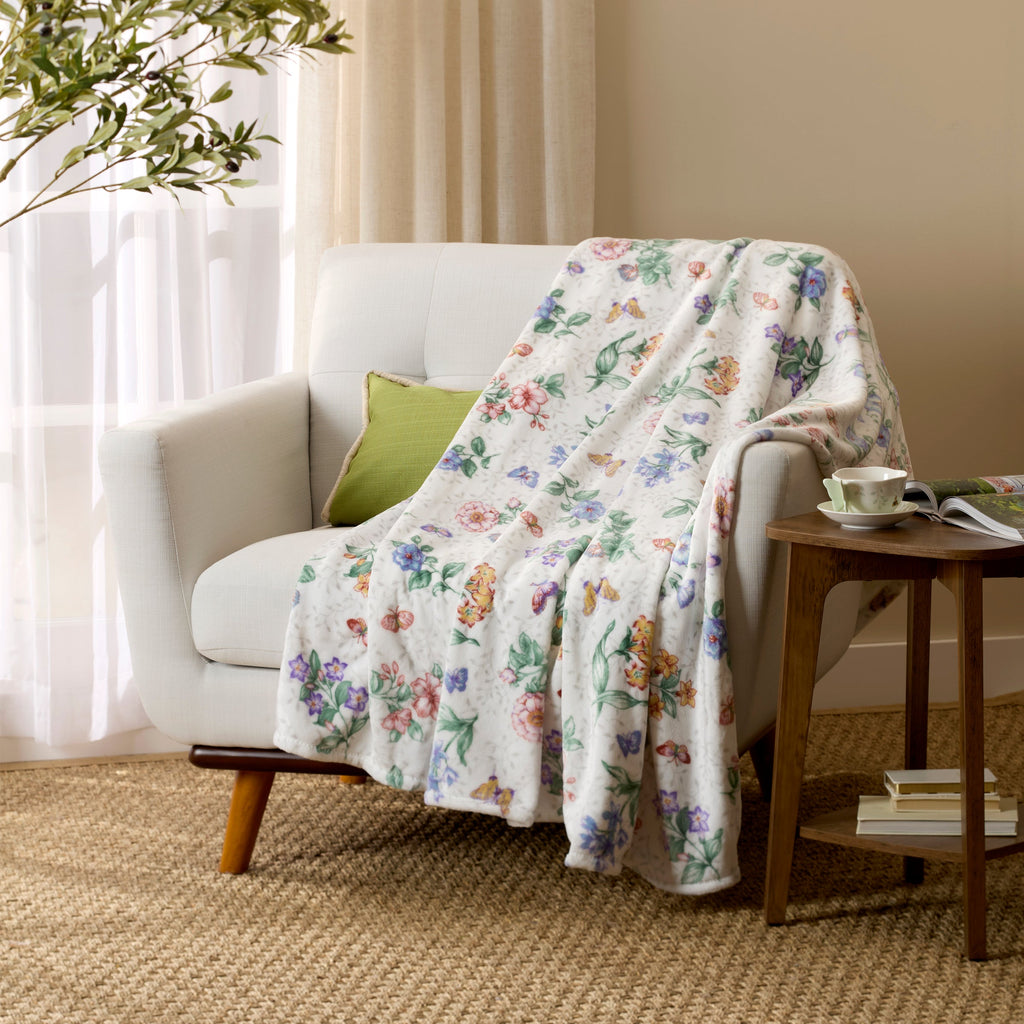 Thekbunny Butterfly Meadow Throw Blanket