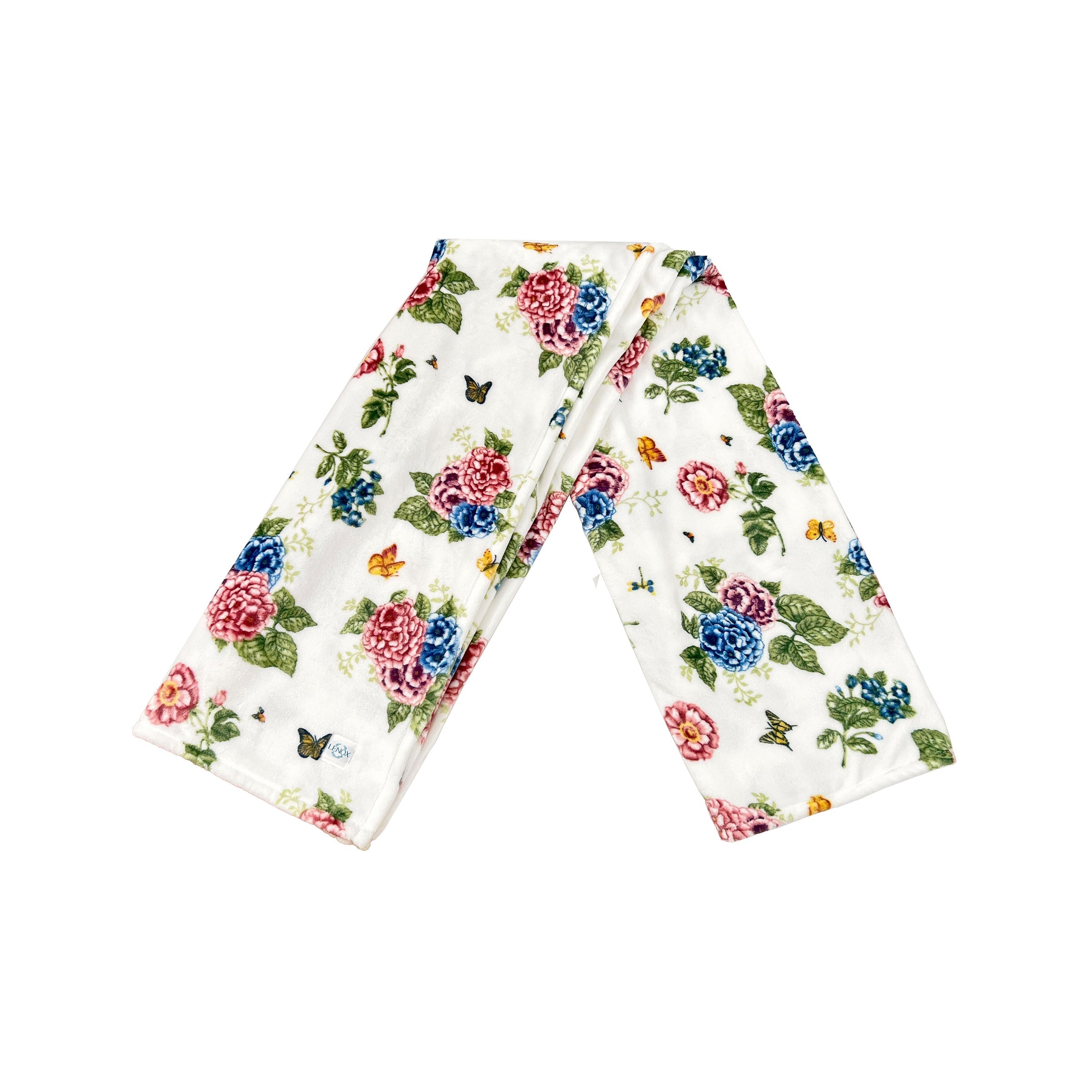 Thekbunny Butterfly Meadow Hydrangea Throw Blanket