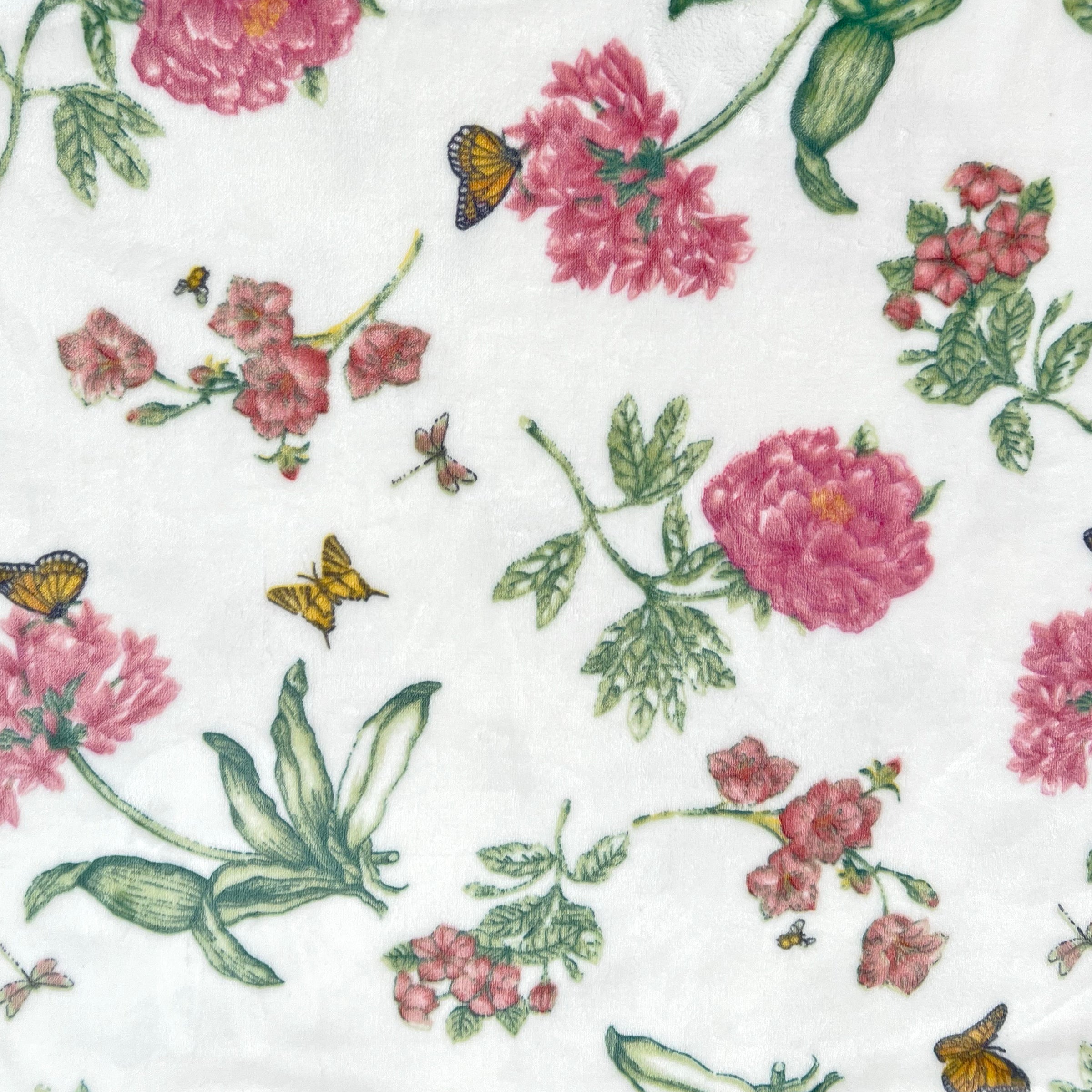 Thekbunny Butterfly Meadow Bloom Pink Throw Blanket