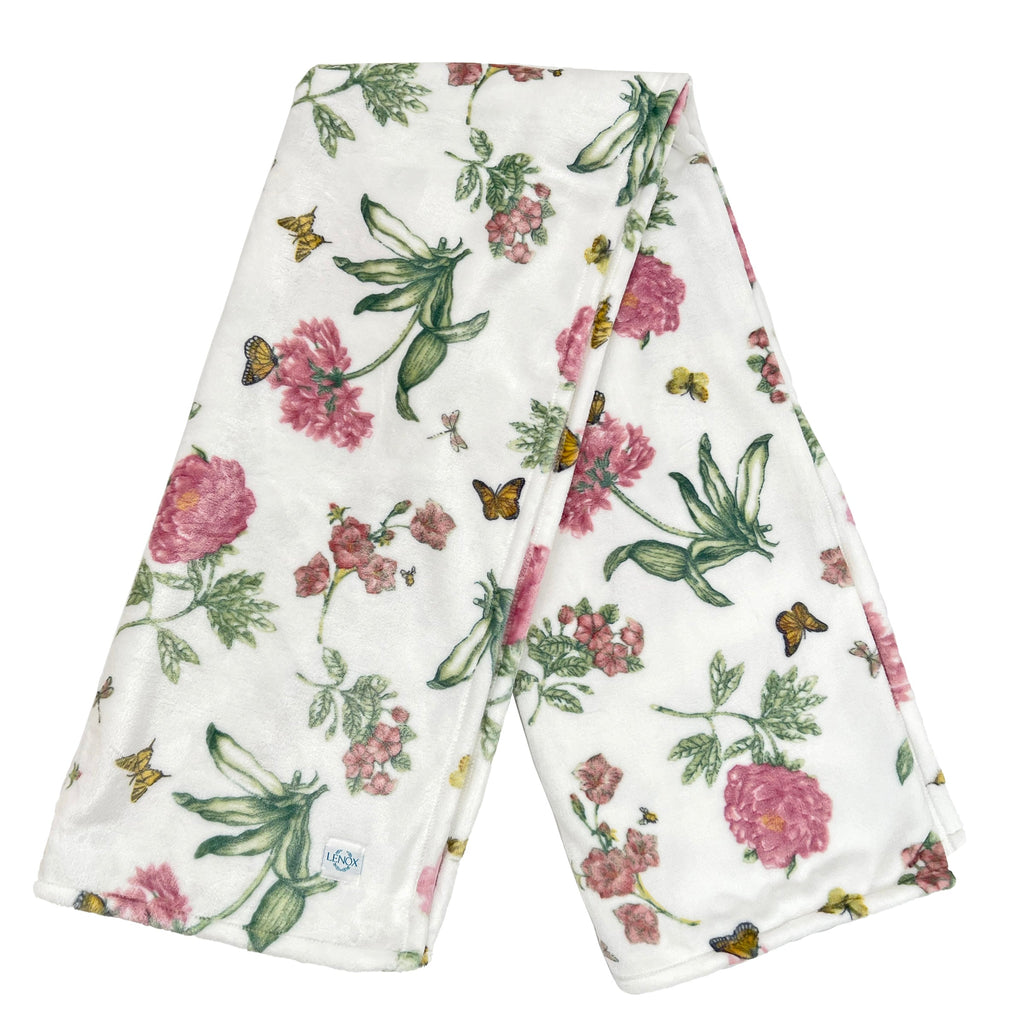 Thekbunny Butterfly Meadow Bloom Pink Throw Blanket