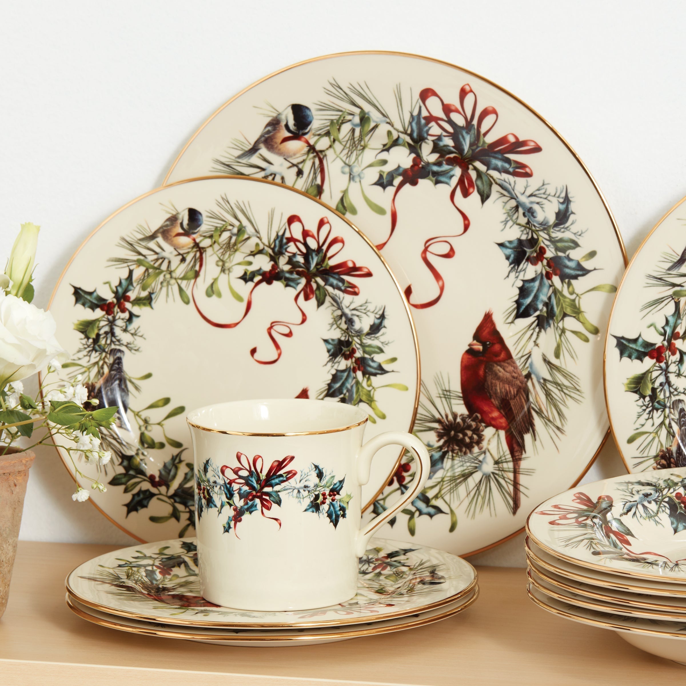 Winter Greetings Dinner Plates - Set of 4