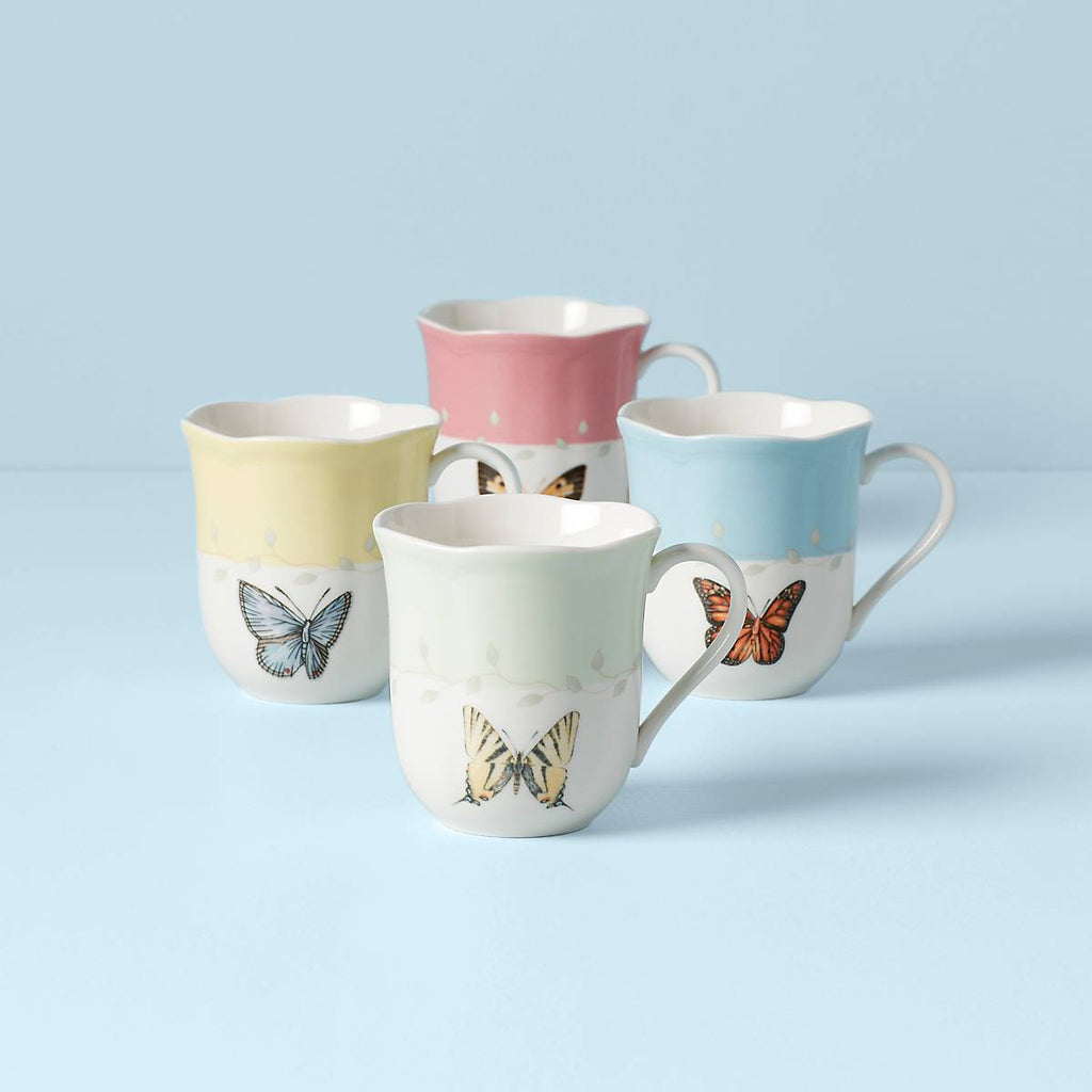 Thekbunny  Butterfly Meadow Mugs - Set of 4