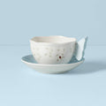 Thekbunny  Butterfly Meadow Floral Blue Cup & Saucer