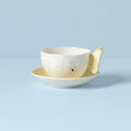 Thekbunny  Butterfly Meadow Floral Yellow Cup & Saucer