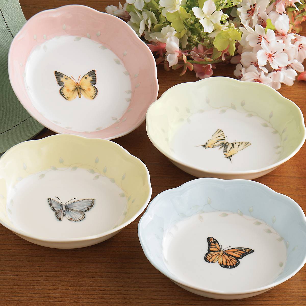 Thekbunny Butterfly Meadow Fruit Bowls - Set 4