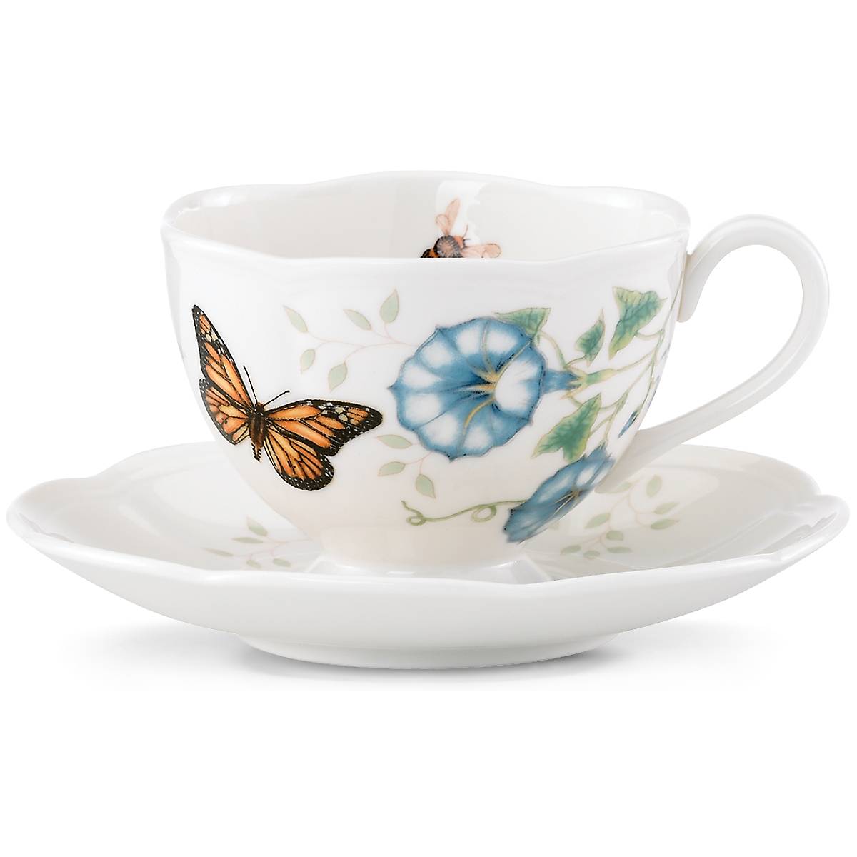 Thekbunny  Butterfly Meadow Monarch Cup & Saucer