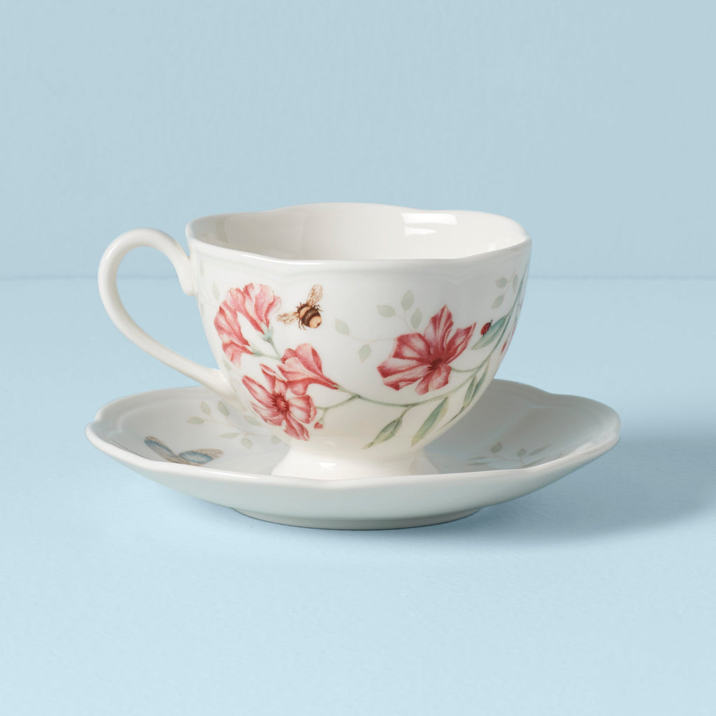 Thekbunny  Butterfly Meadow Dragonfly Cup & Saucer