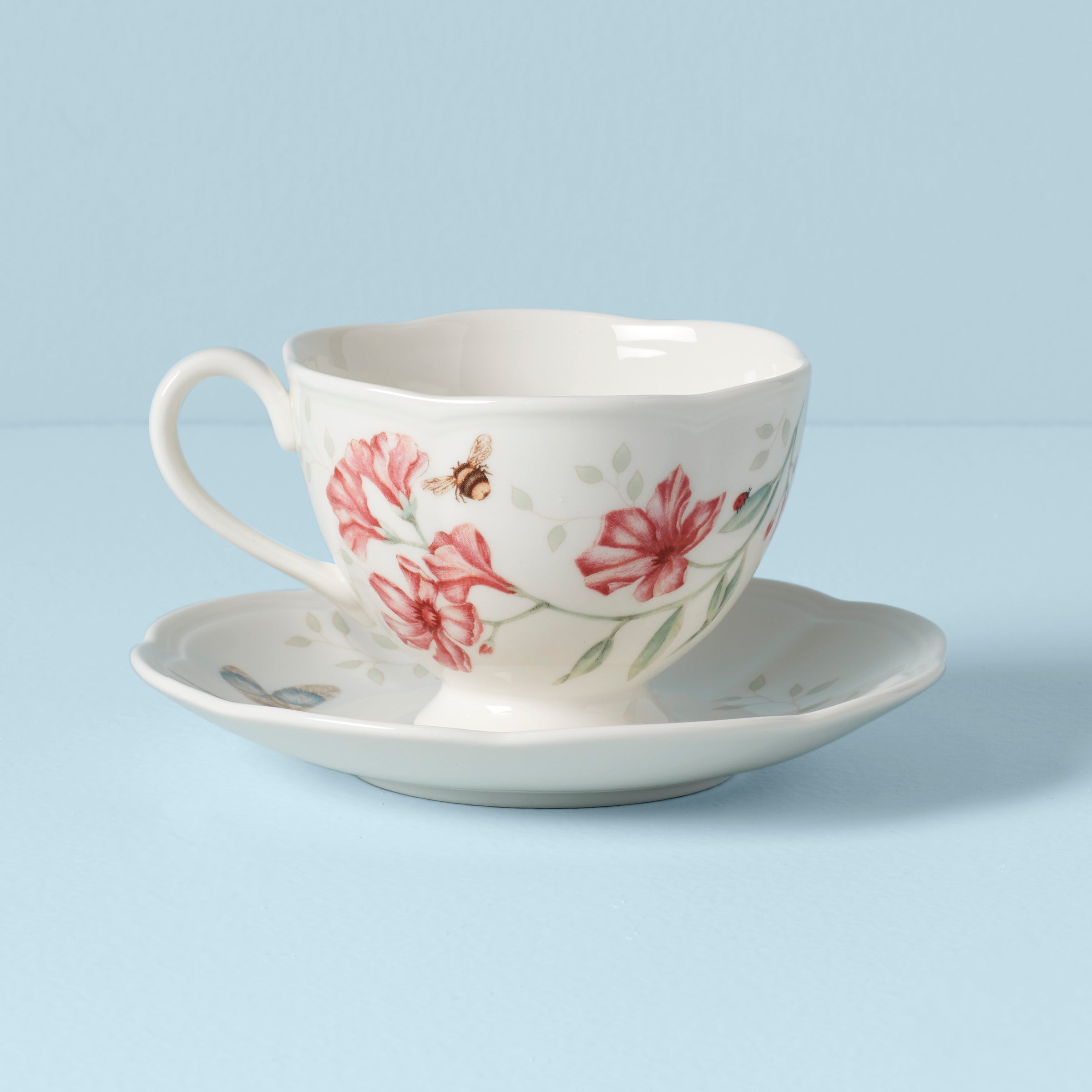 Thekbunny  Butterfly Meadow Dragonfly Cup & Saucer
