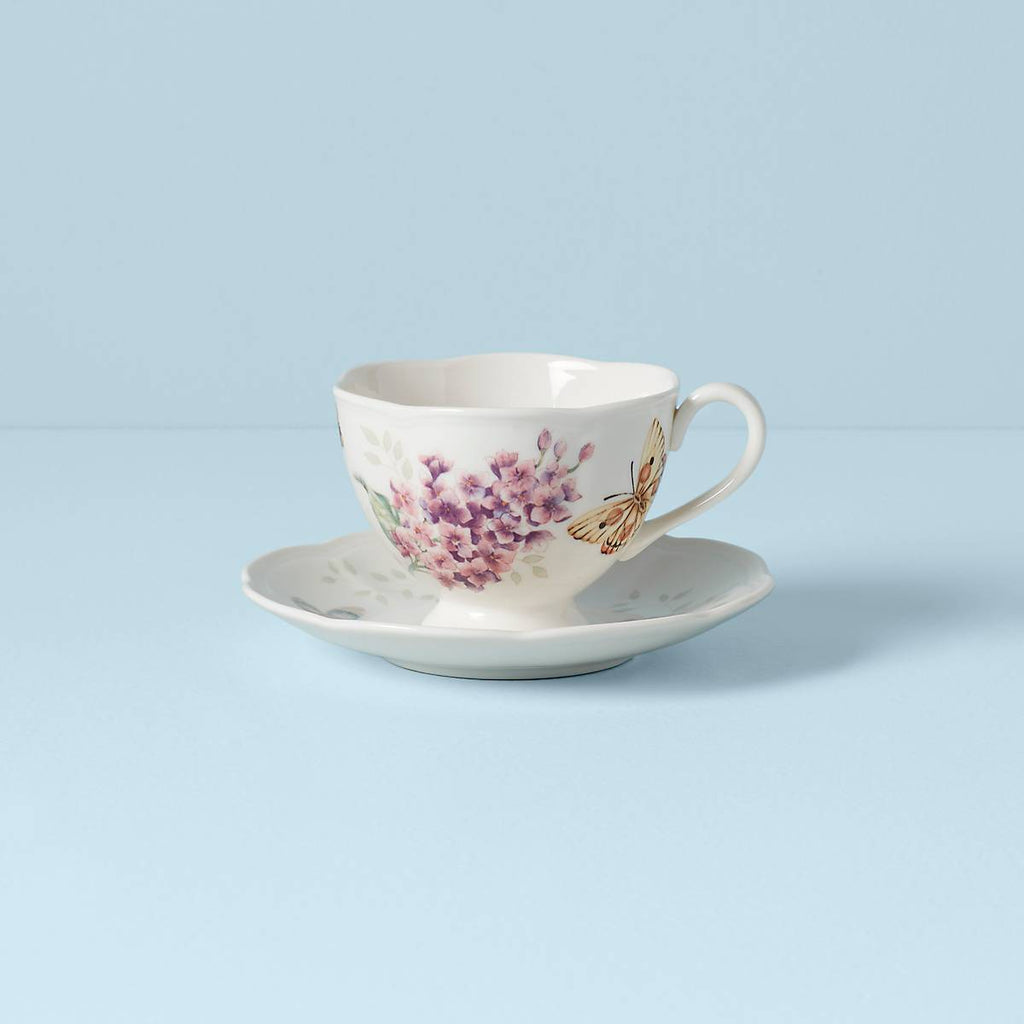Thekbunny  Butterfly Meadow Orange Sulphur Cup and Saucer