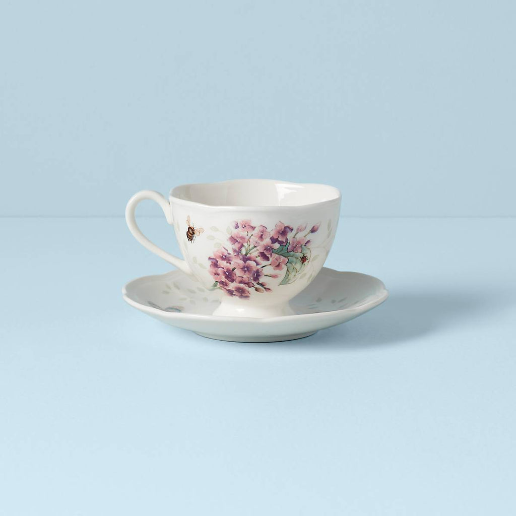 Thekbunny  Butterfly Meadow Orange Sulphur Cup and Saucer