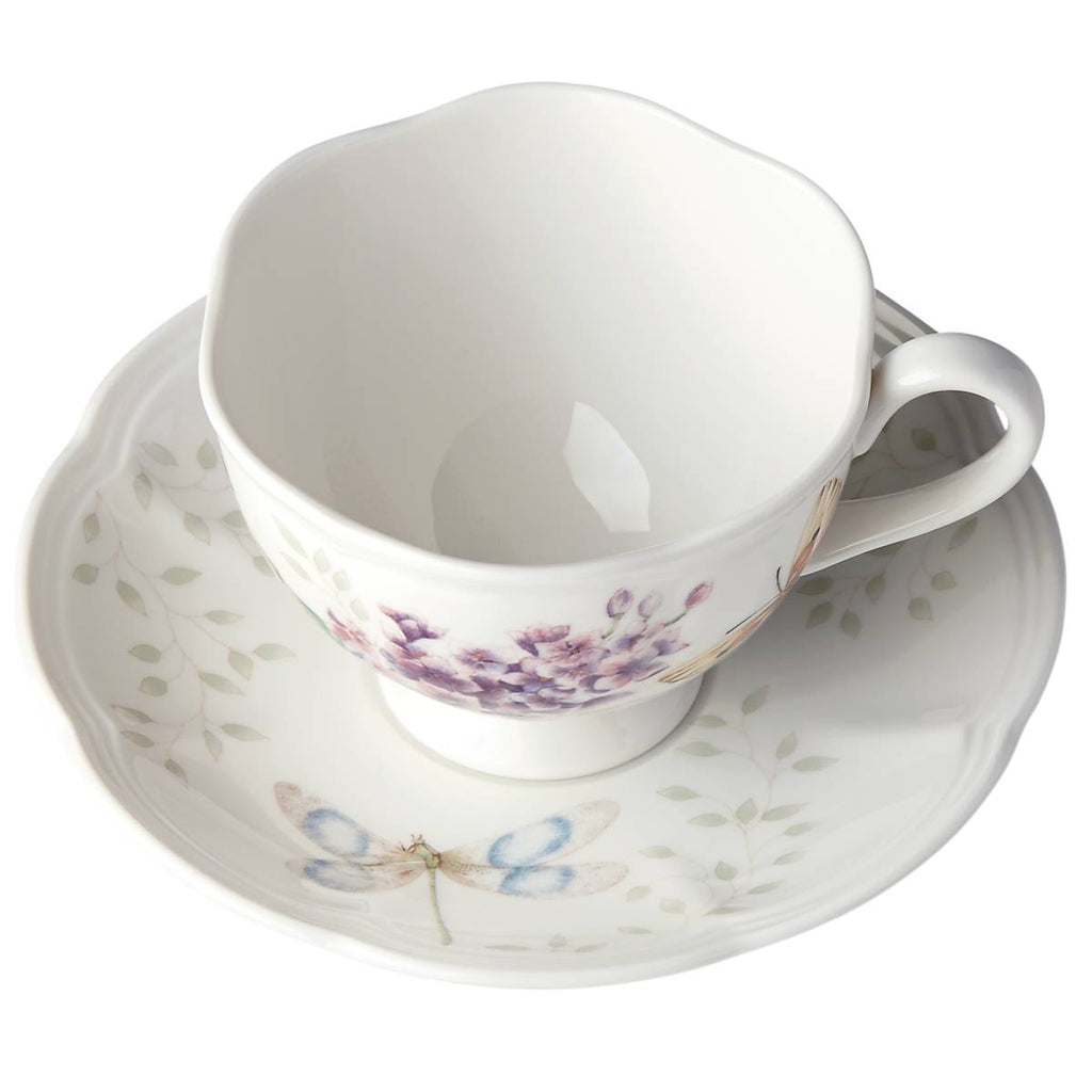 Thekbunny  Butterfly Meadow Orange Sulphur Cup and Saucer