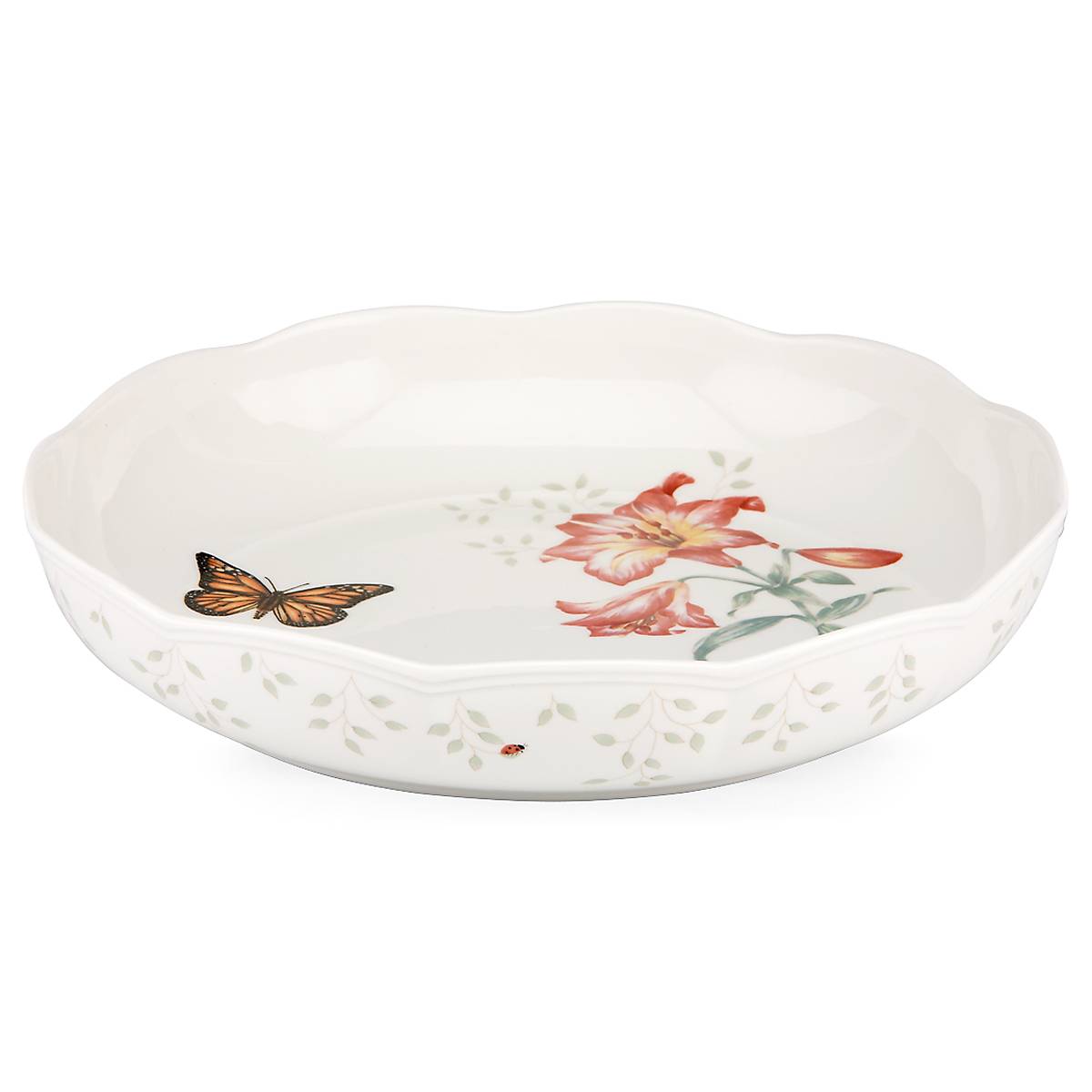 Thekbunny Butterfly Meadow Low Serving Bowl