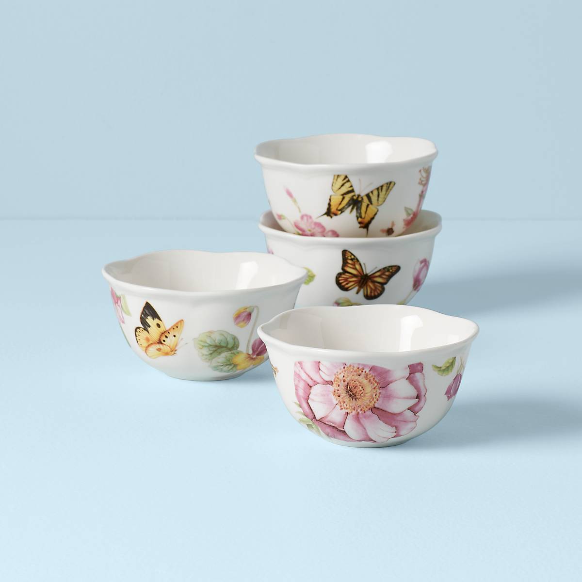 Thekbunny Butterfly Meadow Bloom 4-Piece Bowl Set