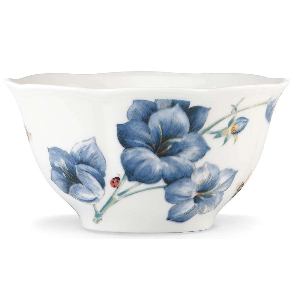 Thekbunny Butterfly Meadow Blue Rice Bowl