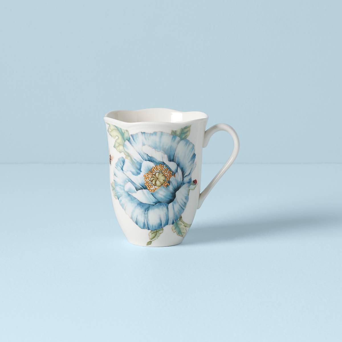 Thekbunny  Butterfly Meadow Blue Mug