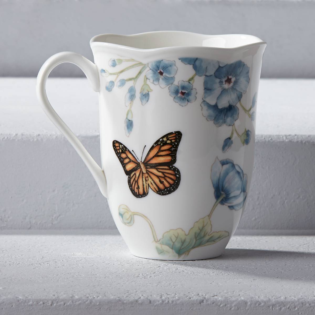 Thekbunny  Butterfly Meadow Blue Mug
