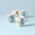 Thekbunny  Butterfly Meadow Blue Mugs - Set of 4