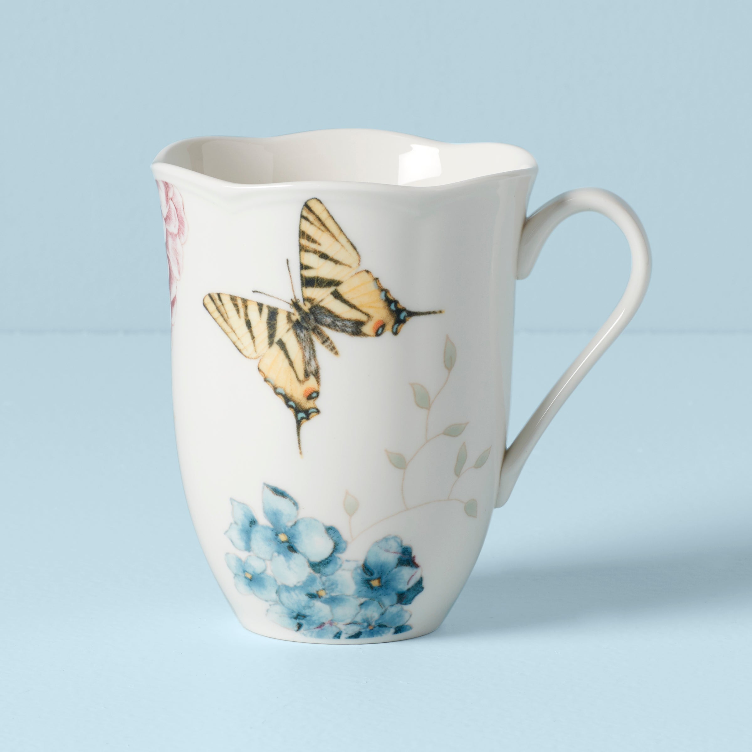 Thekbunny  Butterfly Meadow Hydrangea Mug
