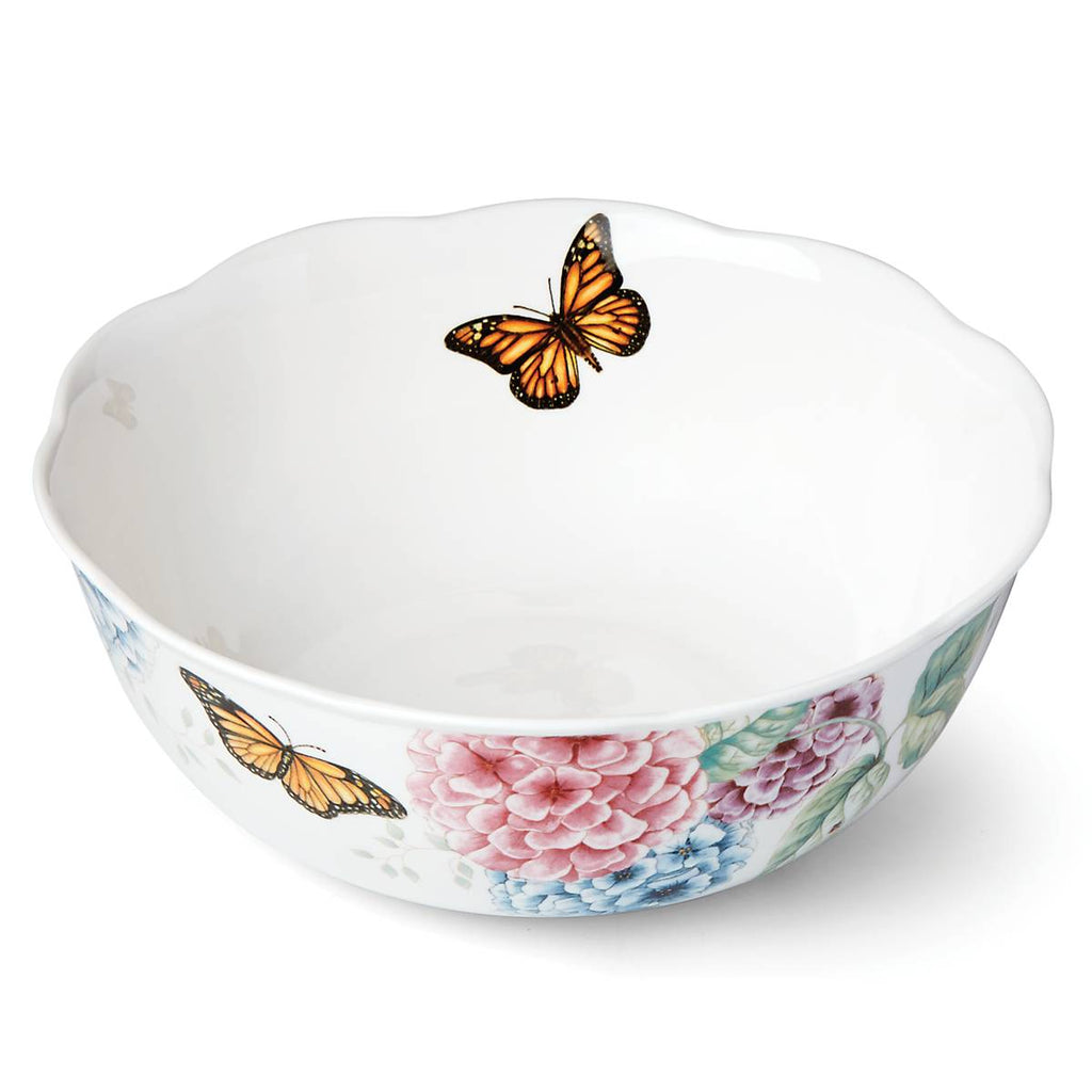 Thekbunny Butterfly Meadow Hydrangea Large Serving Bowl
