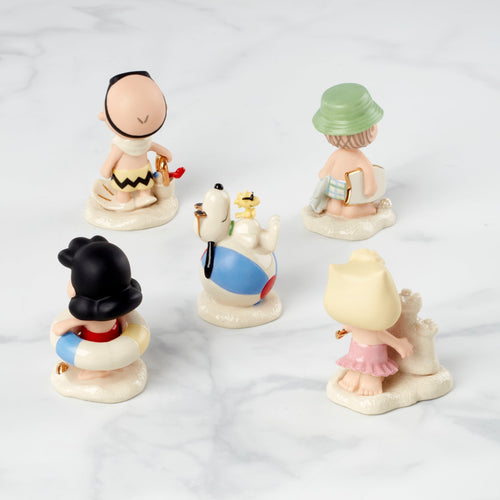 Thekbunny Peanuts 5-Piece Beach Party Figurine Set