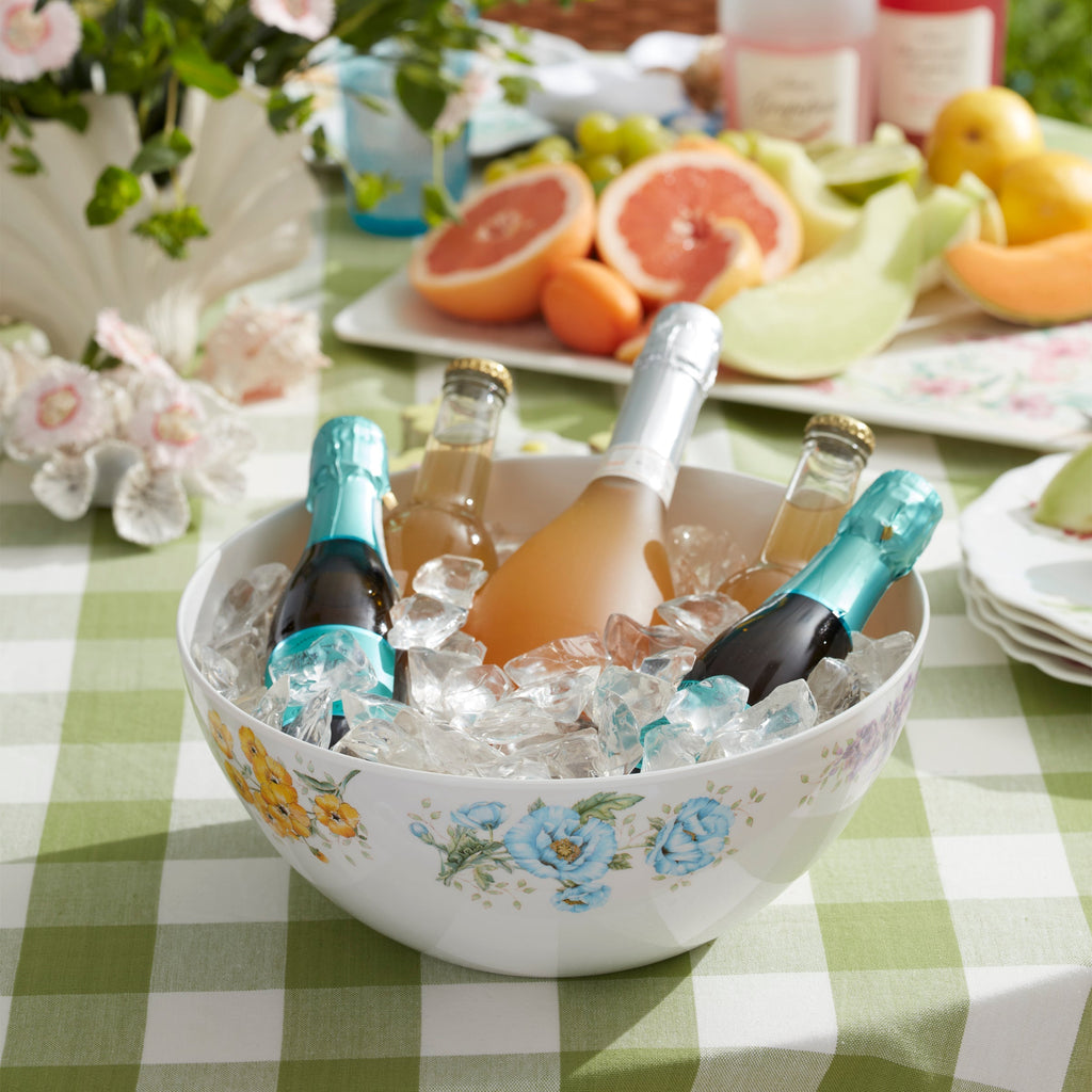 Thekbunny Butterfly Meadow Melamine Large Serving Bowl