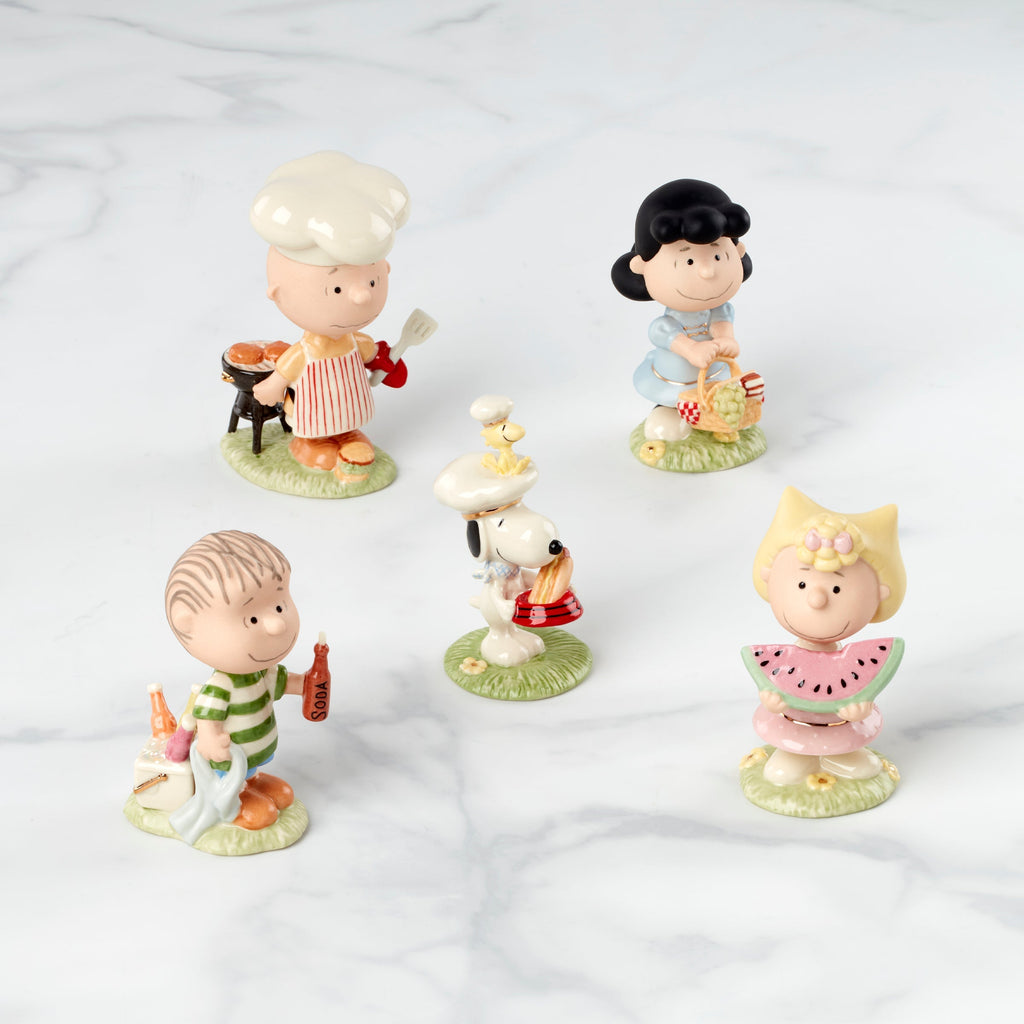 Thekbunny Peanuts Barbecue 5-Piece Figurine Set