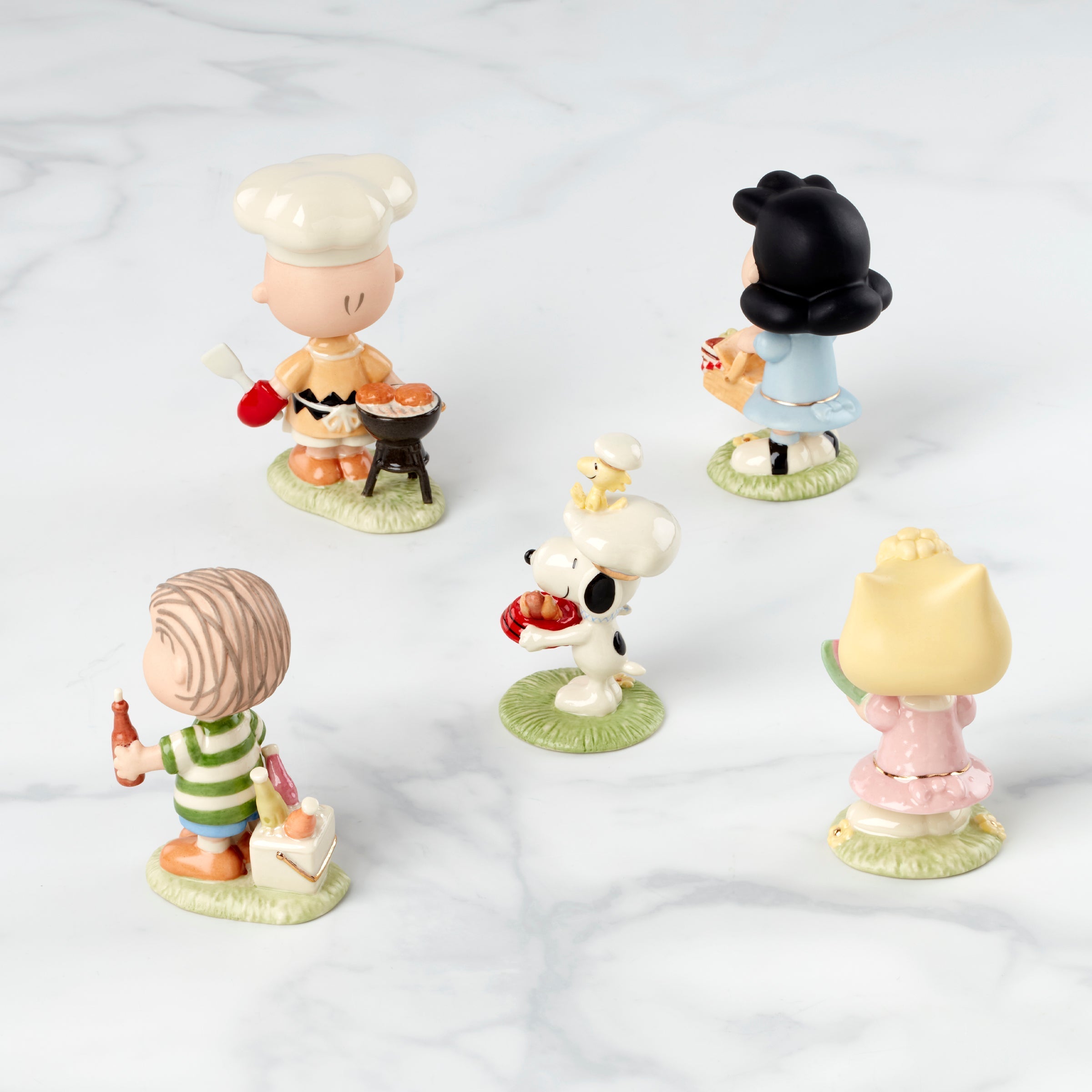 Thekbunny Peanuts Barbecue 5-Piece Figurine Set