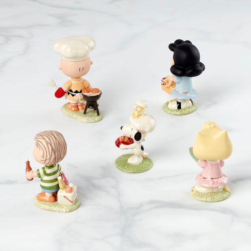 Thekbunny Peanuts Barbecue 5-Piece Figurine Set