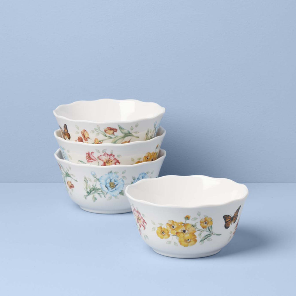 Thekbunny Butterfly Meadow Melamine All-Purpose Bowls - Set of 4