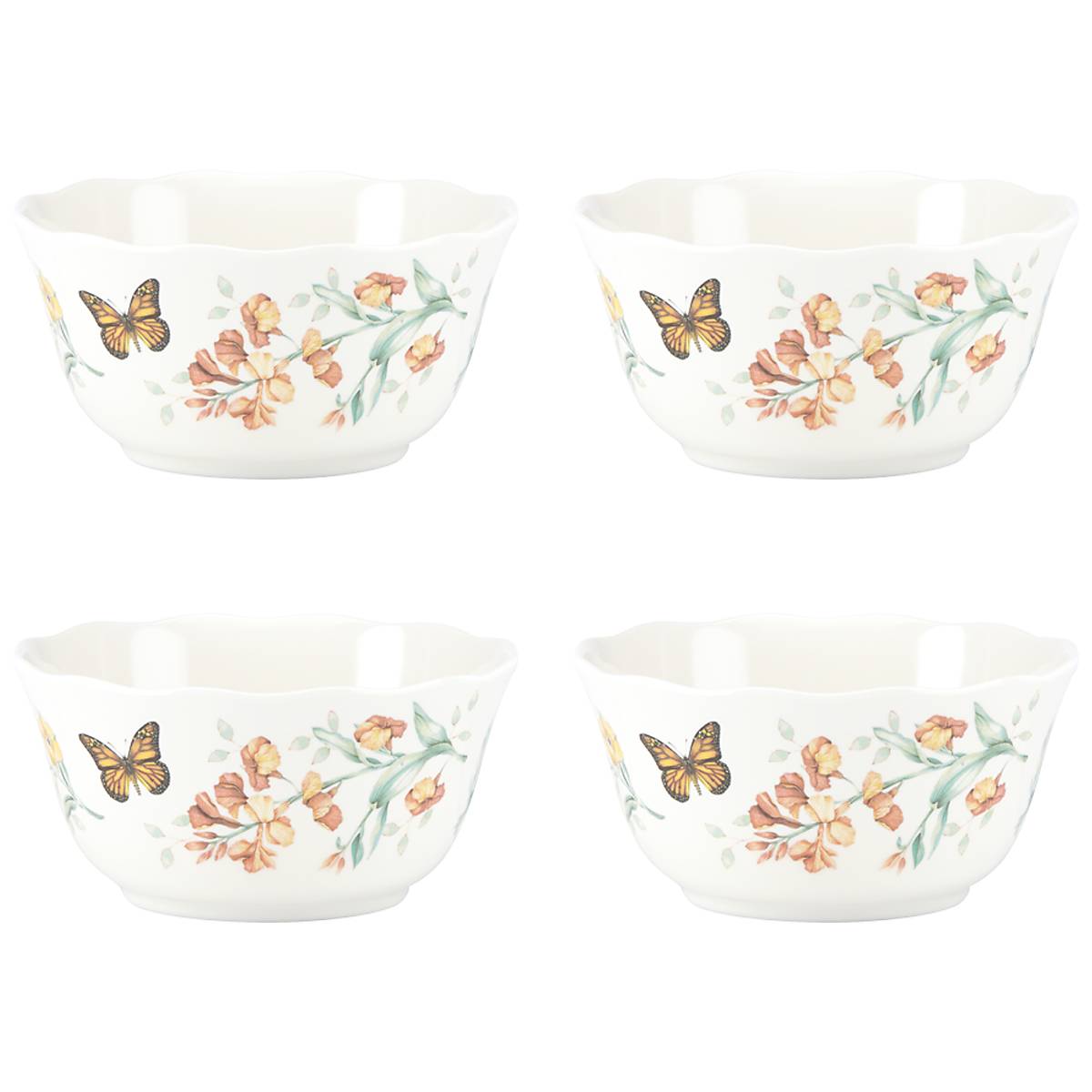 Thekbunny Butterfly Meadow Melamine All-Purpose Bowls - Set of 4