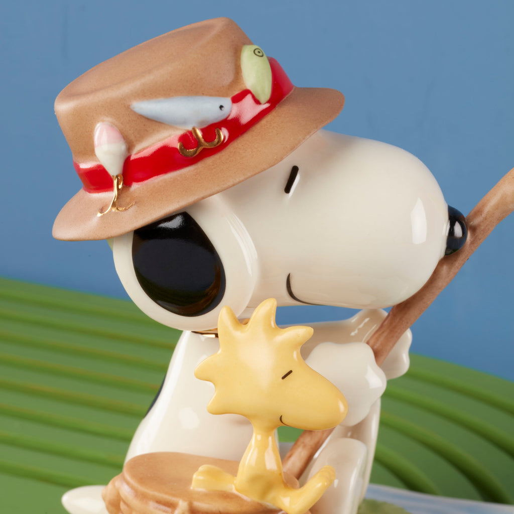 Thekbunny Peanuts Fishing Buddies Figurine