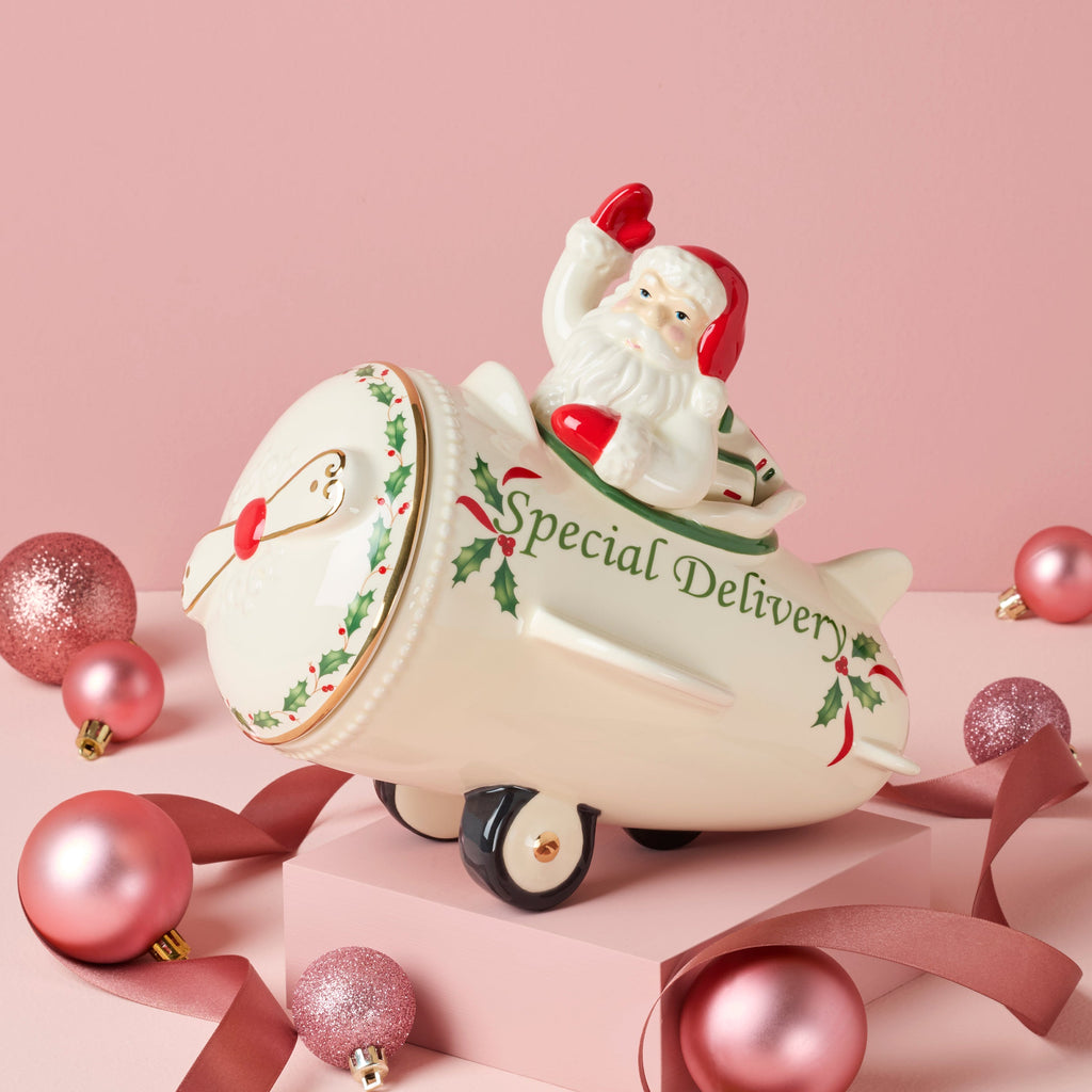 Thekbunny Holiday Airplane Cookie Jar