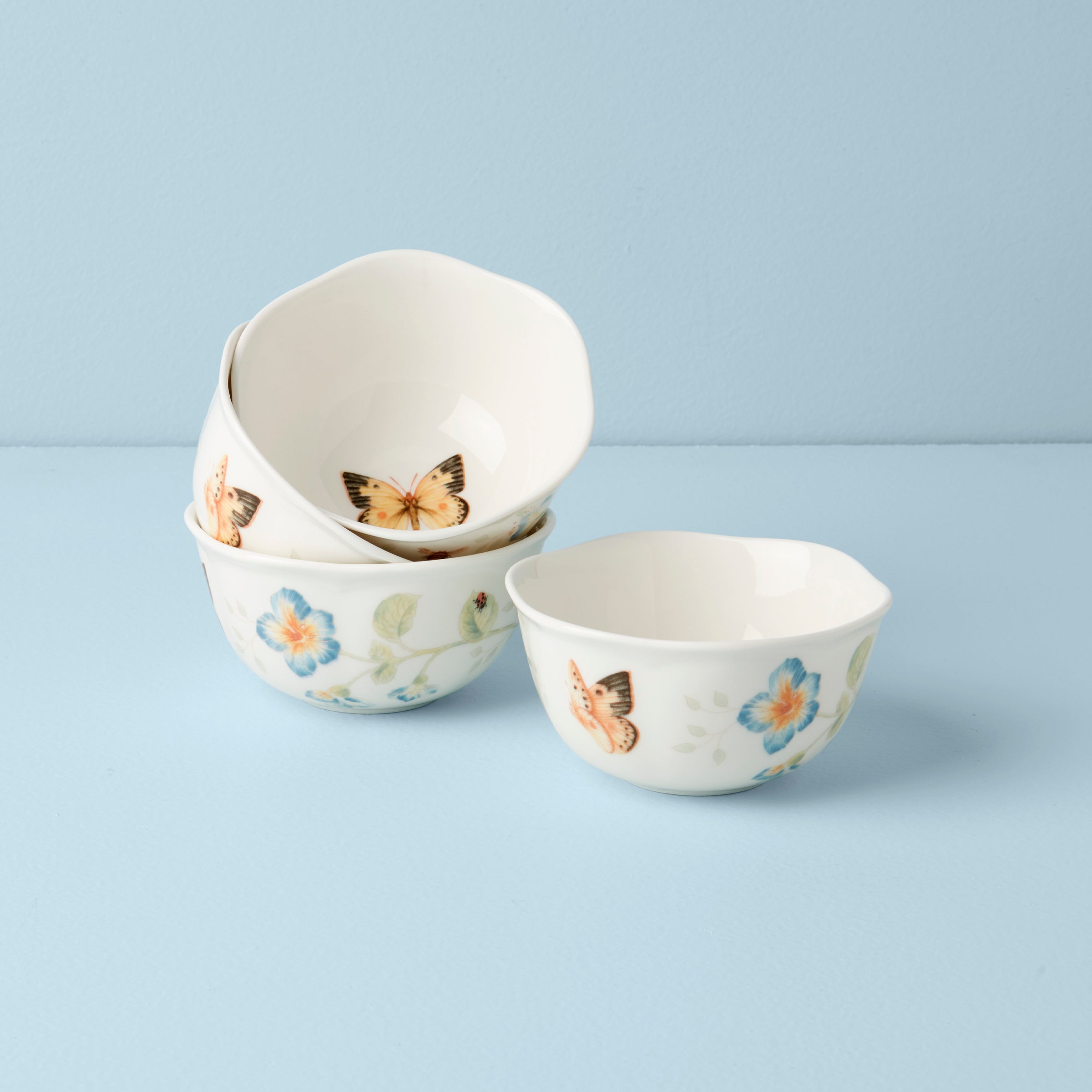Thekbunny Butterfly Meadow 4-Piece Dessert Bowl Set
