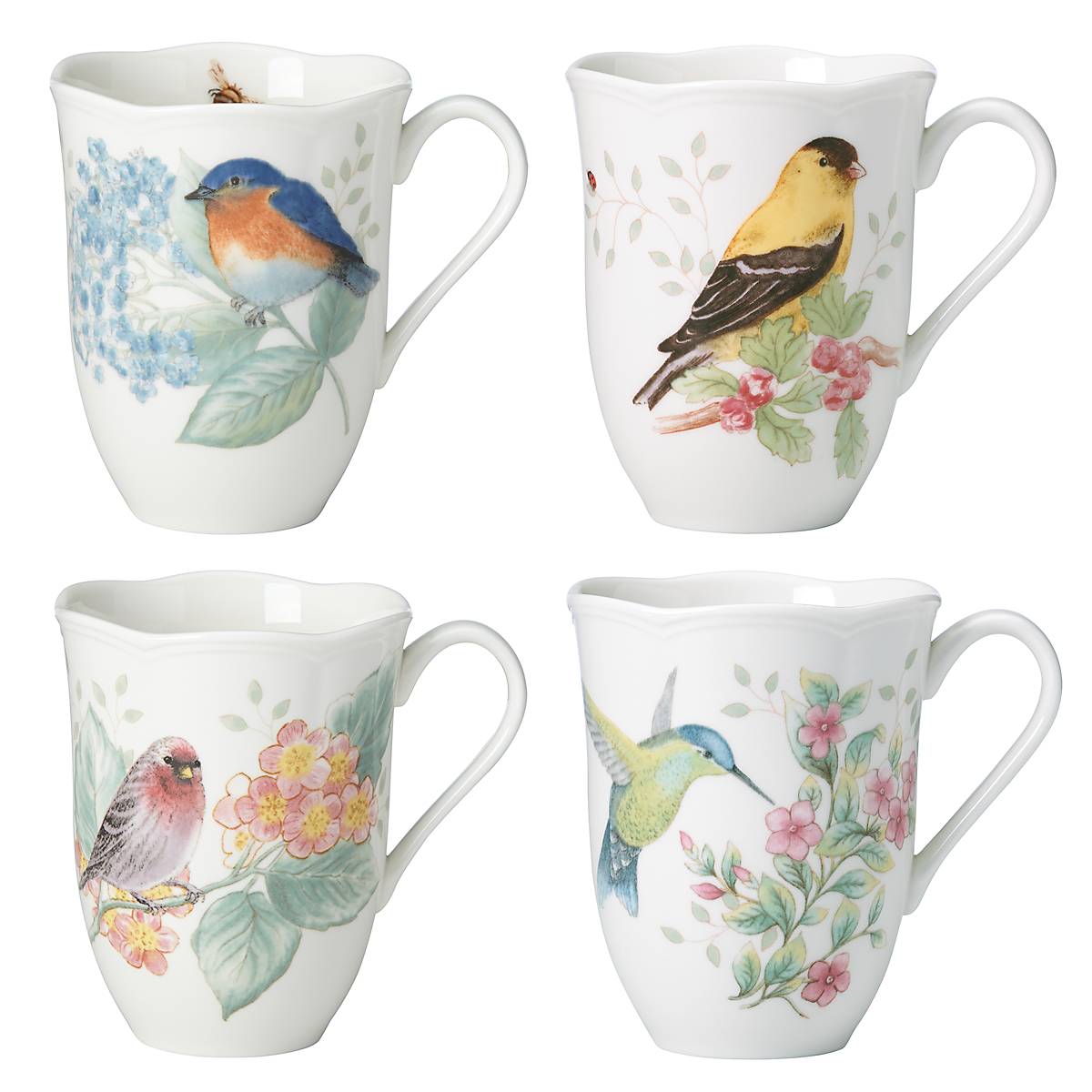 Thekbunny  Butterfly Meadow Flutter Mugs - Set of 4