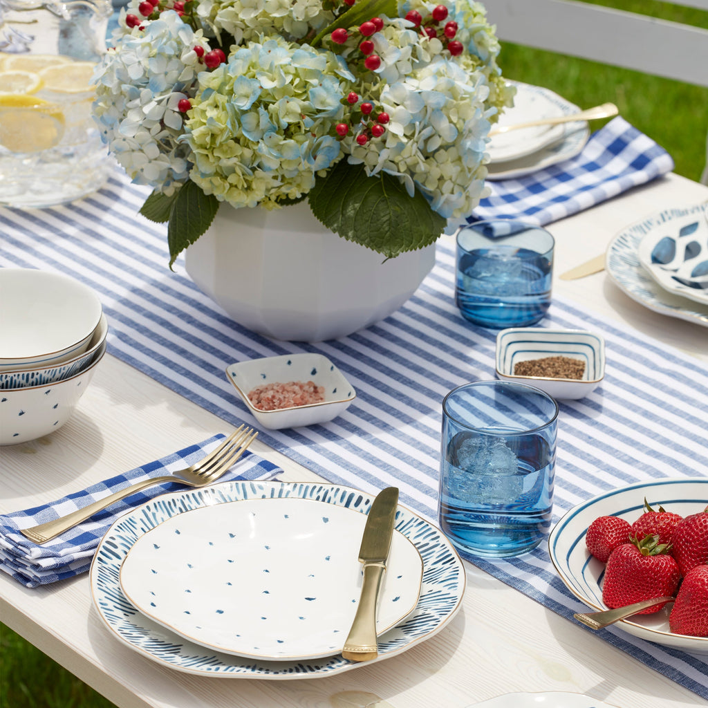 Thekbunny Blue Bay 12-Piece Dinnerware Set