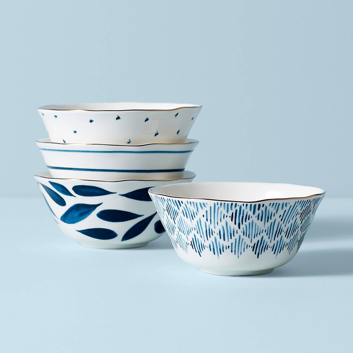 Thekbunny Blue Bay All-Purpose Bowls - Set of 4