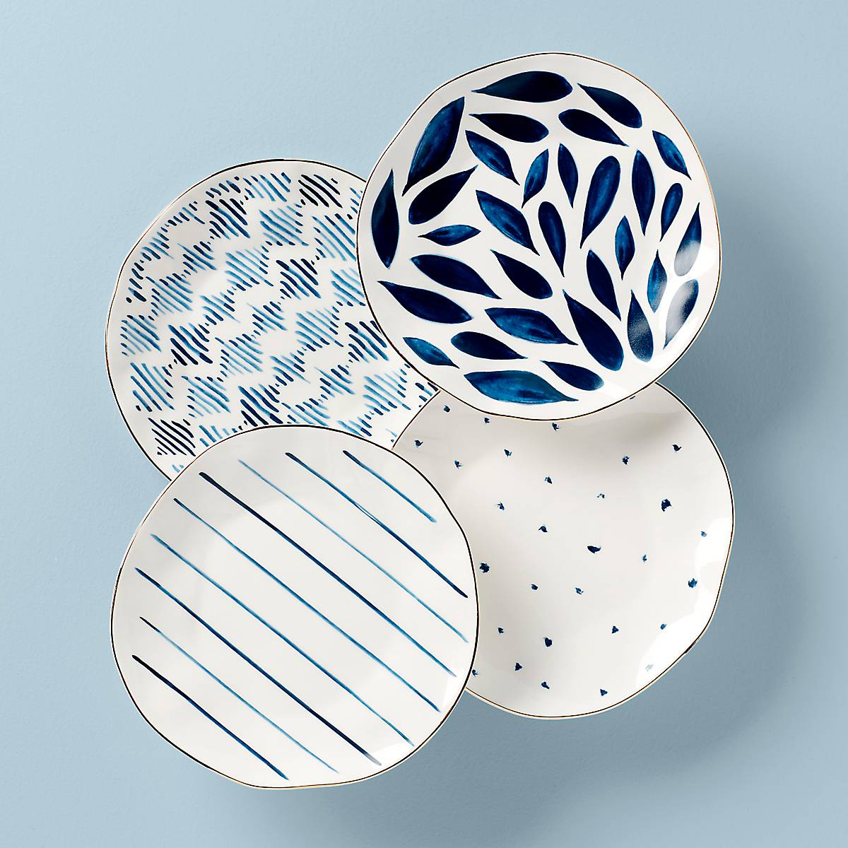 Thekbunny Blue Bay Dessert Plates - Set of 4