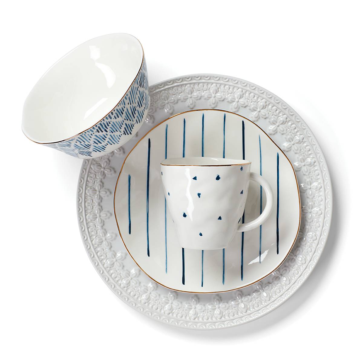 Thekbunny Blue Bay Dessert Mugs - Set of 4