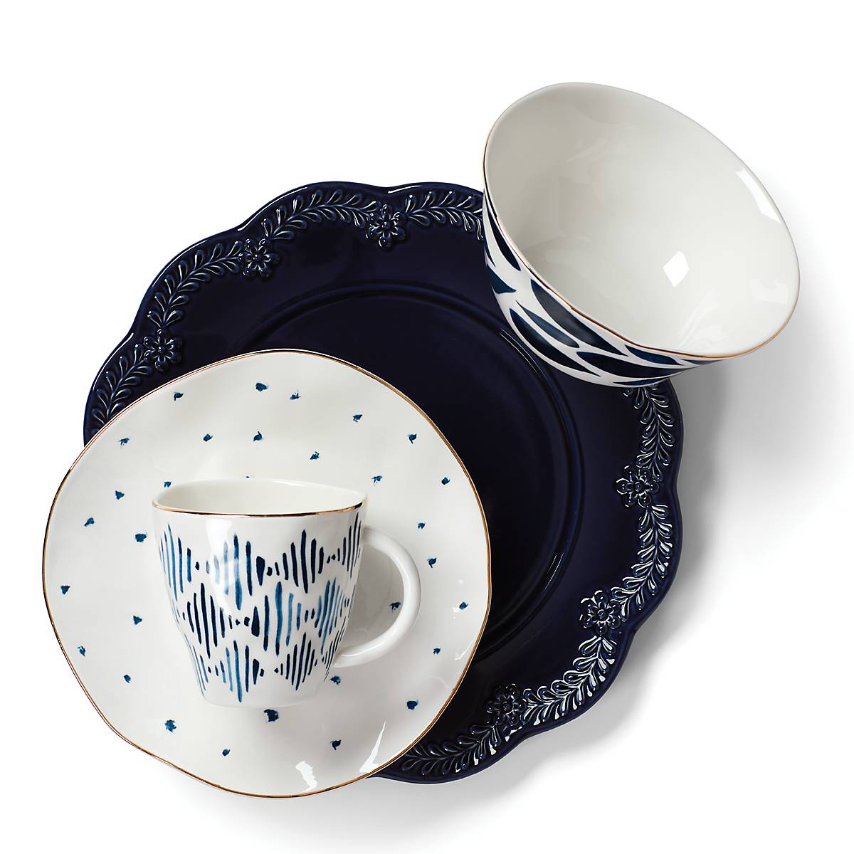 Thekbunny Blue Bay Dessert Mugs - Set of 4