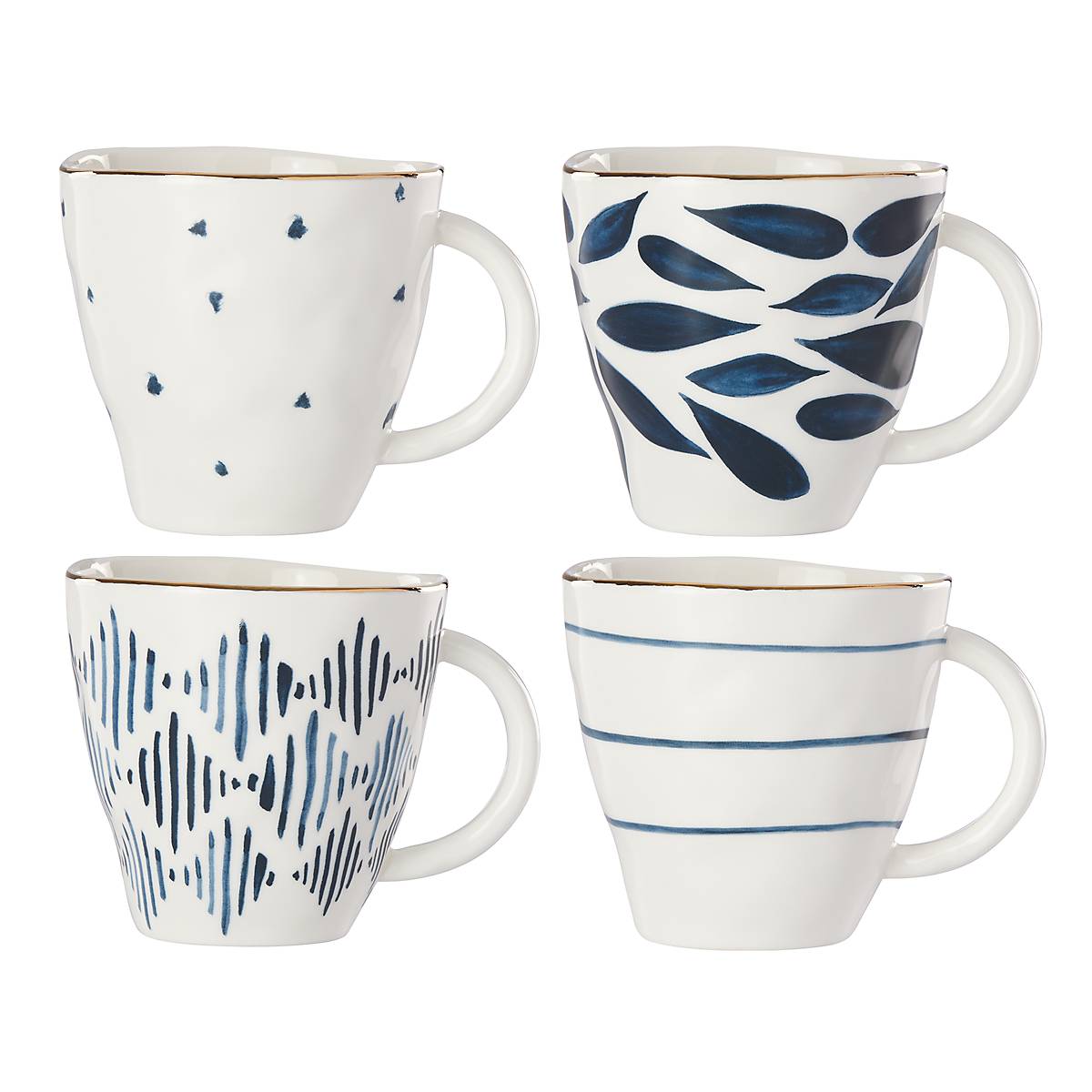 Thekbunny Blue Bay Dessert Mugs - Set of 4