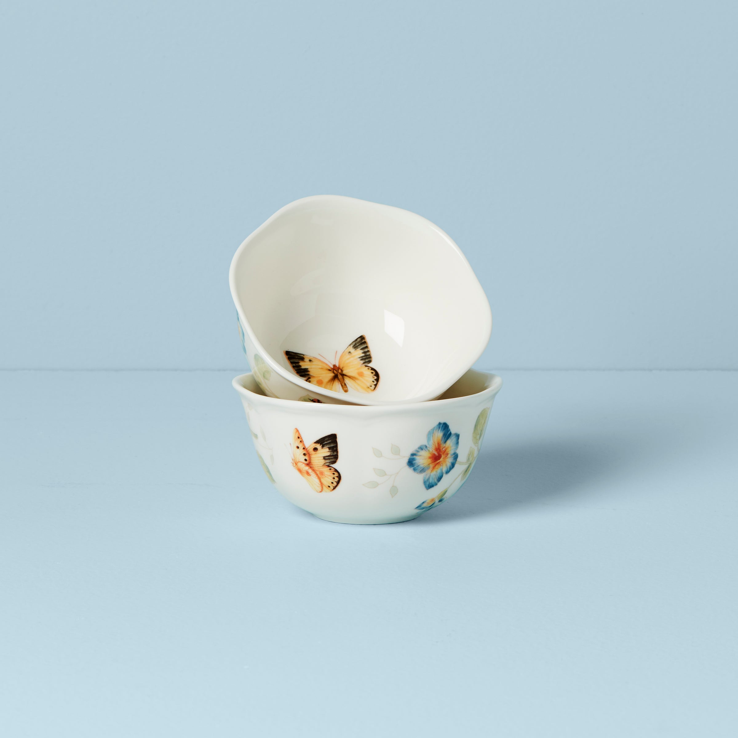 Thekbunny Butterfly Meadow 2-Piece Dessert Bowl Set