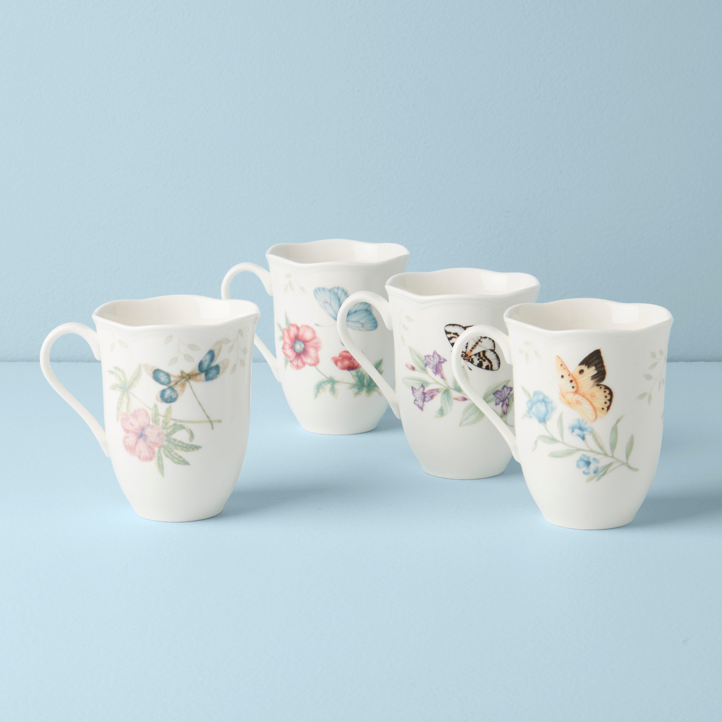 Thekbunny  Butterfly Meadow Mugs - Set of 4